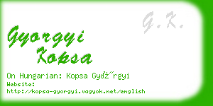 gyorgyi kopsa business card